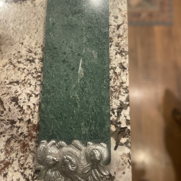 Anthropologie bunny rabbit marble cheese plate art - Picture 8 of 10